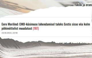 Dr Merilind: EMO-küsimuse lahendamisel tuleks Eestis sisse viia kolm põhimõttelist muudatus