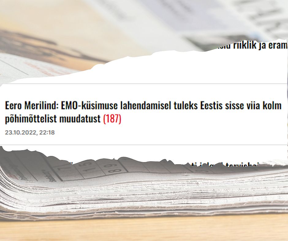 Dr Merilind: EMO-küsimuse lahendamisel tuleks Eestis sisse viia kolm põhimõttelist muudatus