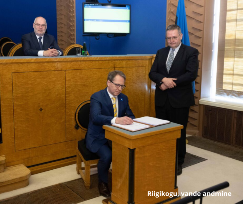 Riigikogu esimene istung, 10. aprill 2023, vande andmine. Foto: Riigikogu